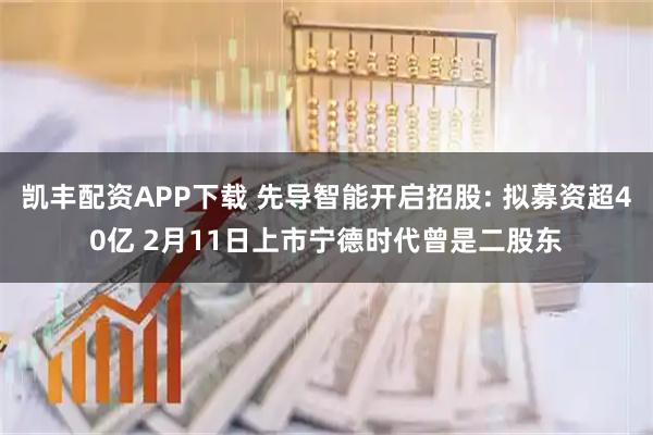 凯丰配资APP下载 先导智能开启招股: 拟募资超40亿 2月11日上市宁德时代曾是二股东